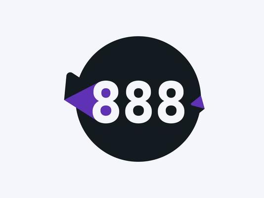 888 number logo icon design image number logo icon design image vector